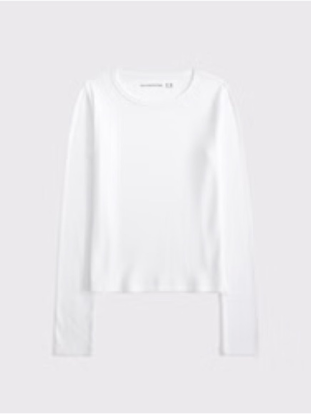 abercrombie kids White Long Sleeve Crewneck Tee